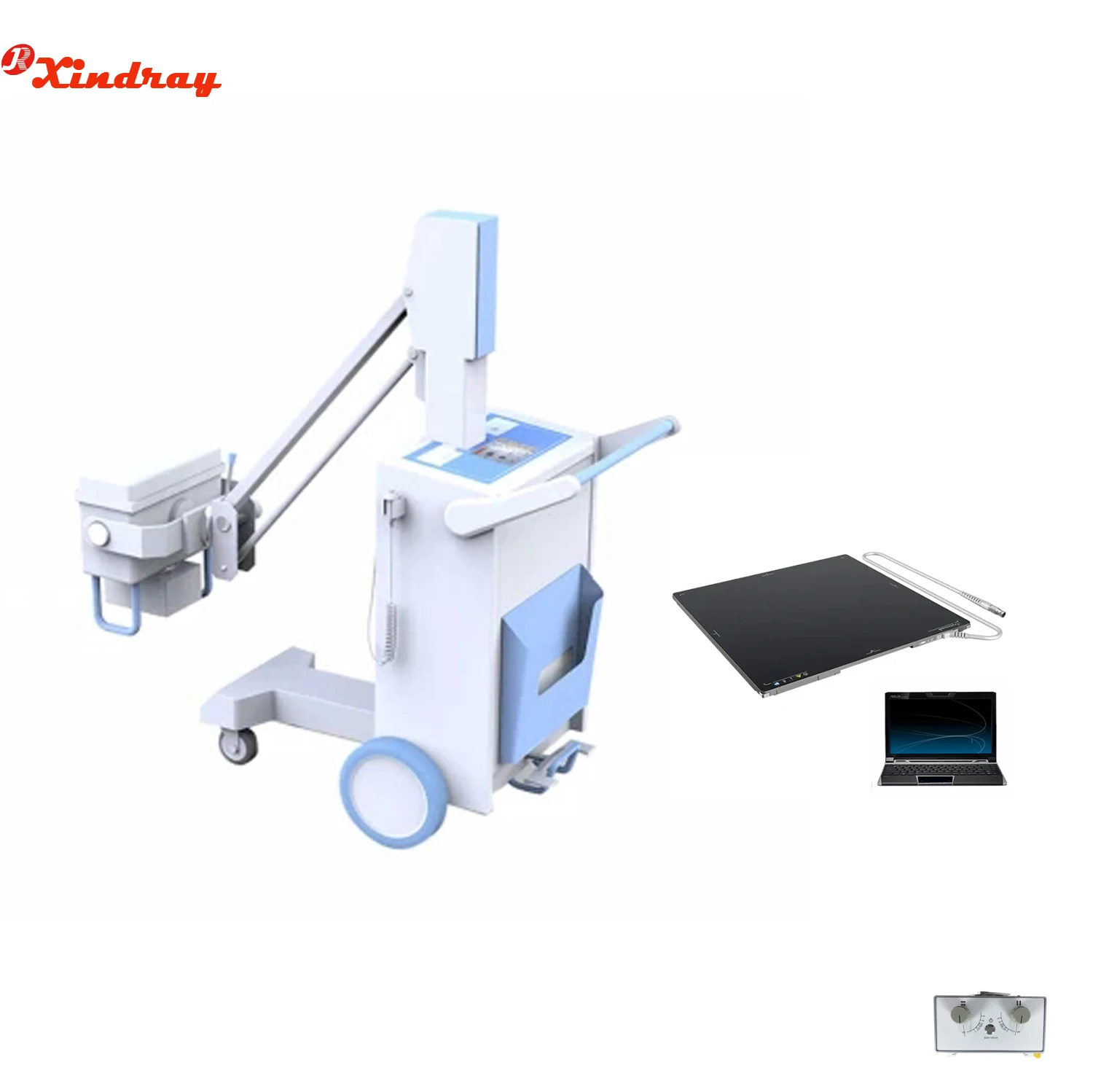High Frequency 150MA X ray Mobile Machine with panel Laptop Software with  X-ray generator for Imaging