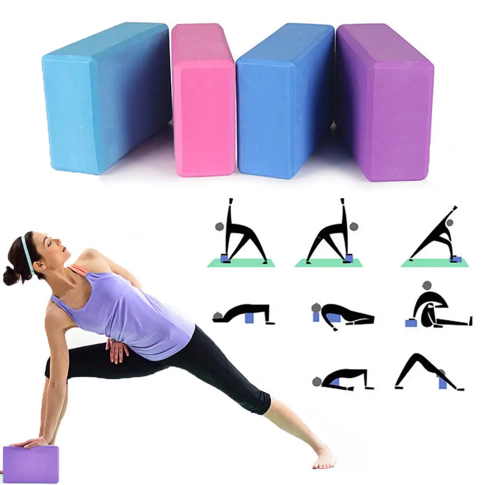 Eva Yoga Blocks Foam Yoga Brick Pillow Colorful Bolster Cube Stretching Exercise Bodybuilding Workout Equipment Yoga Blocks