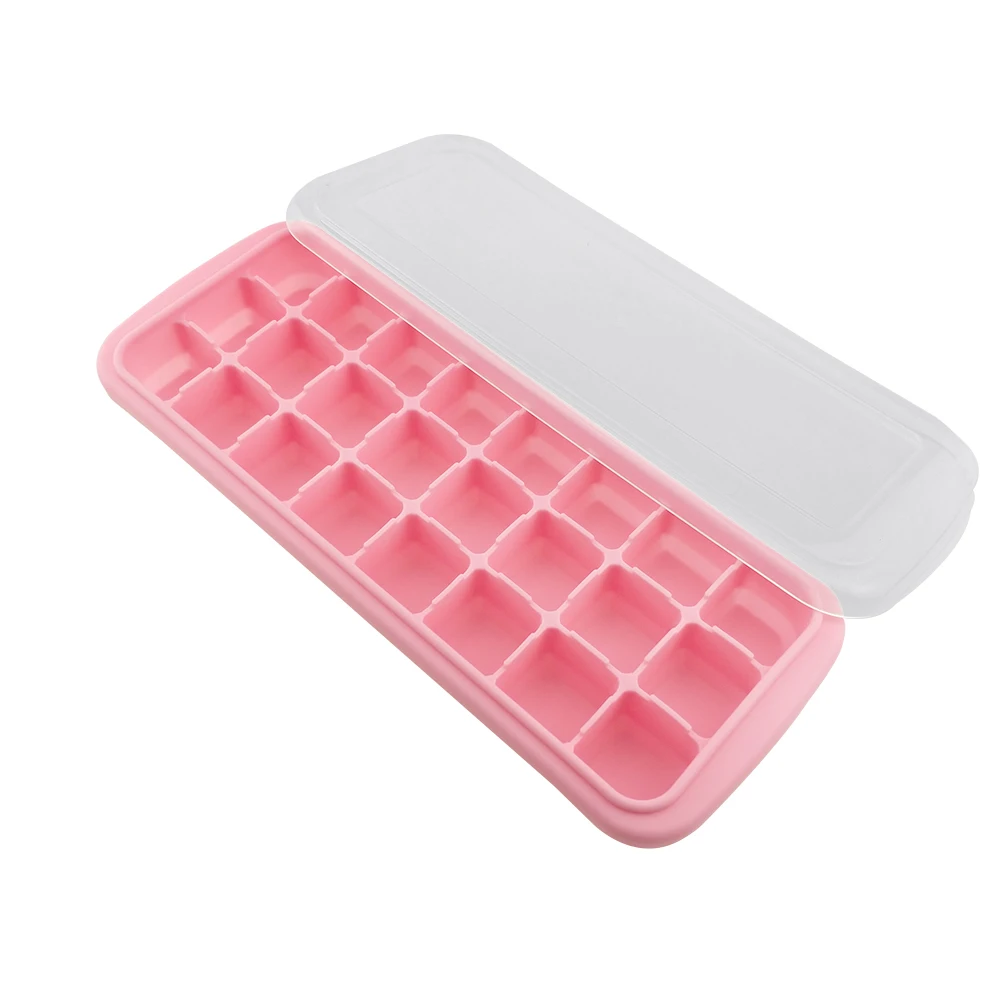 Reusable Ice Cube Trays Silicone Maker Mold, BPA Free Ice Cubing Mold with Lid