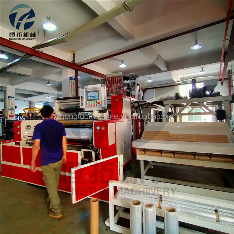 
HT-1500mm трехслойная автоматическая загрузка бумаги, гидравлический сетчатый станок для упаковки пищевой пленки 