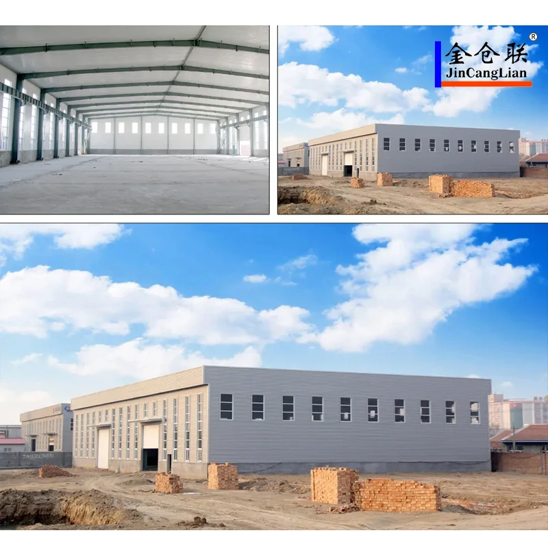 Prefabricated Steel warehouse / metal workshop / hangar / hall steel structure modern Long-Span building