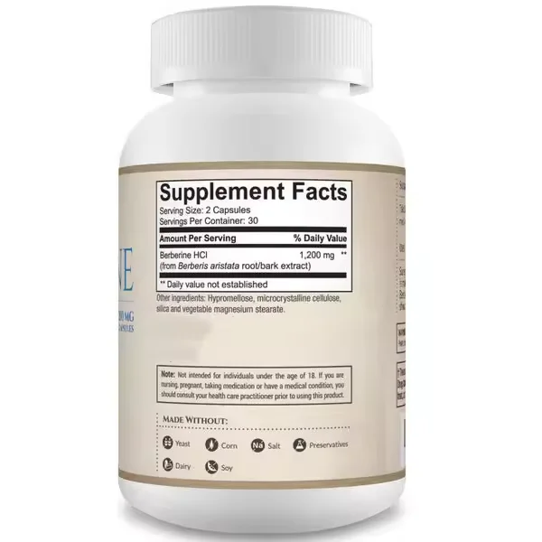 Berberine Capsules Berberine HCL Capsules Sugar Control Supplement Weight Management  Immune Support