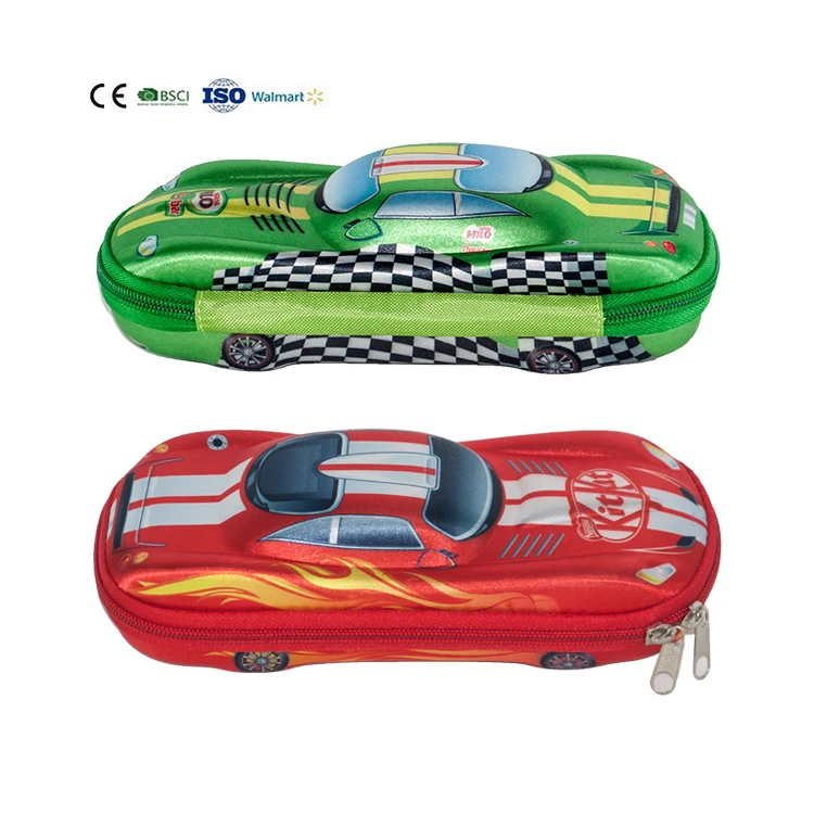 Пенал двухслойный для мальчиков, коробка для карандашей в форме машины для школы, низкая цена