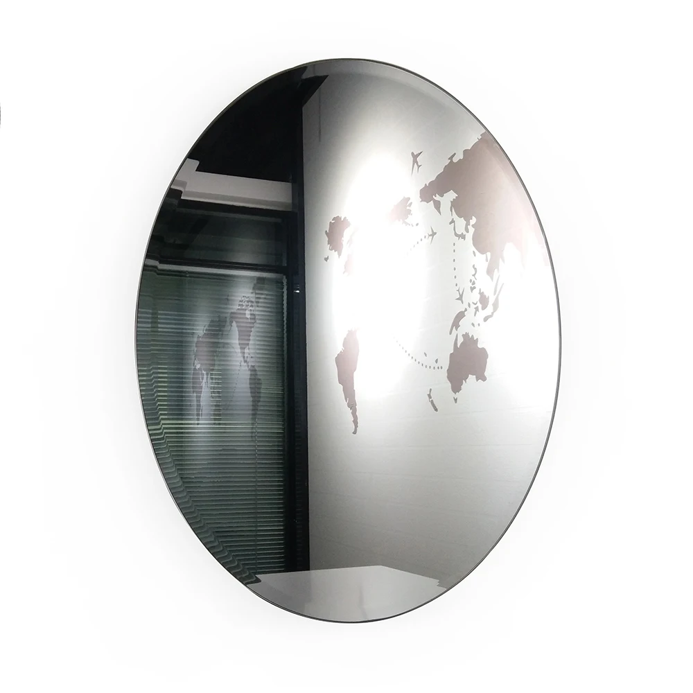 hotel bathroom toilet security beveled edge large size aluminum mirror glass sheet 900mm 800mm