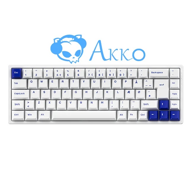 Akko European Layout 3068B Plus PBT Doubleshot ASA Keycaps  RGB wireless German Keyboard