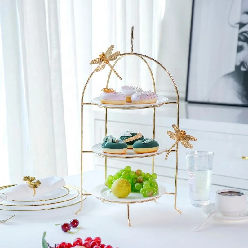 Metal Dessert Rack Banquet Dessert Rack Bird Cage Stand Cake Plate For Wedding  Birthday Party Decoration