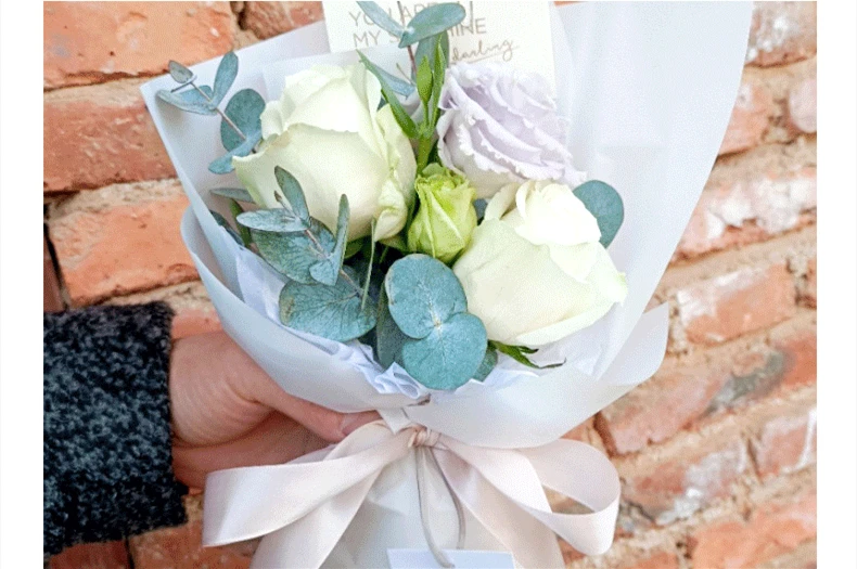 Colorful waterproof flower bouquet wrapping paper 58x58cm 20pcs per pack wholesale retail