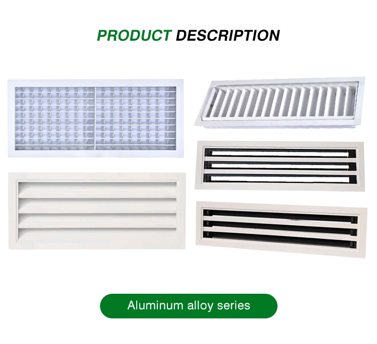 Aluminum alloy plastic round commercial air grille linear slot diffuser