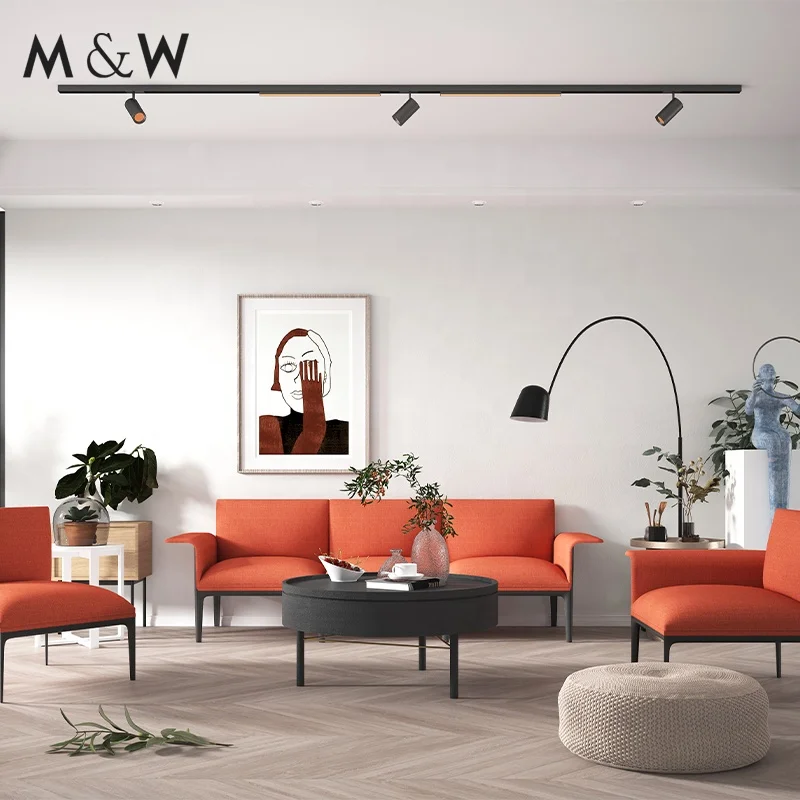 M & W оптовая продажа секционный модульный удобный набор для приема офисный диван мебель лобби отдыха