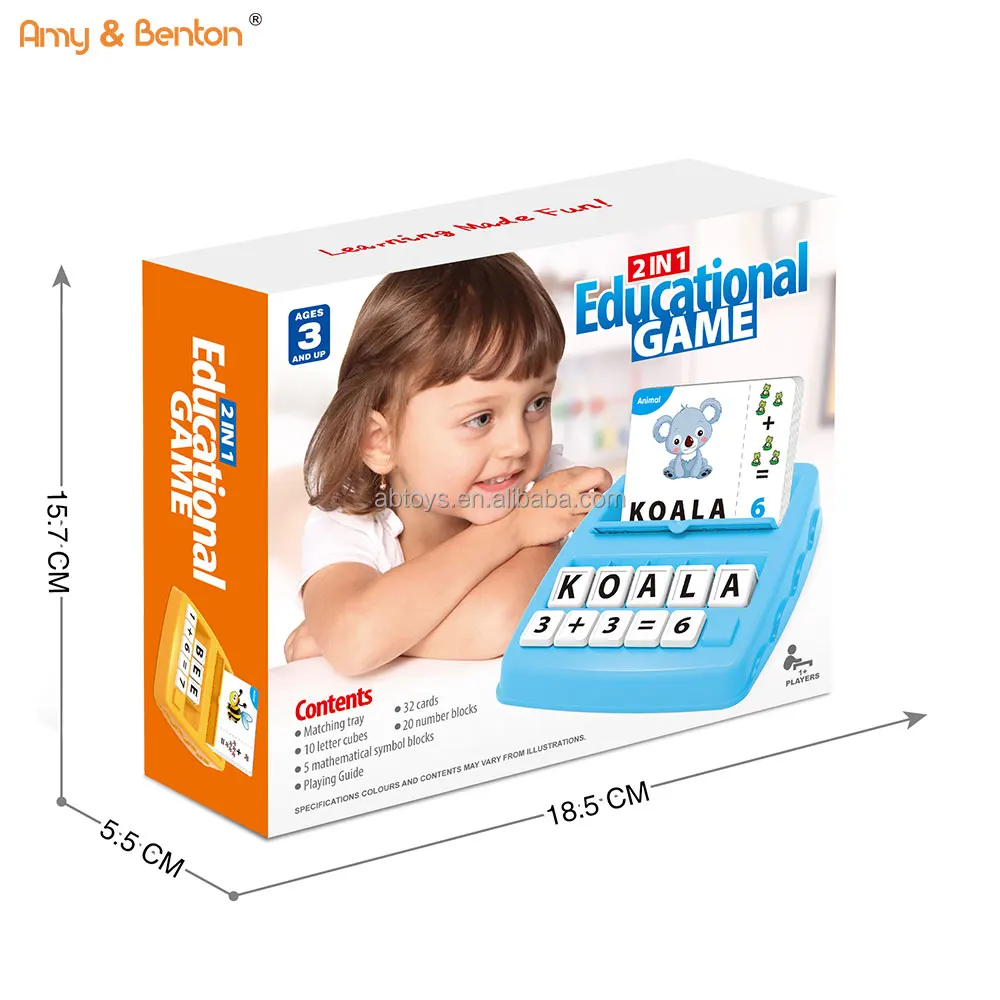 2 in 1 Kids Matching Letter Games Toys Educational Games for Children Learning Boys Girls Christmas Birthday Gifts