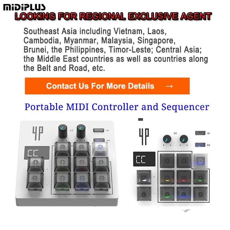 MIDIPLUS 4Page Professional Electronic Music Keyboard Controller Portable MIDI Controller And Sequencer