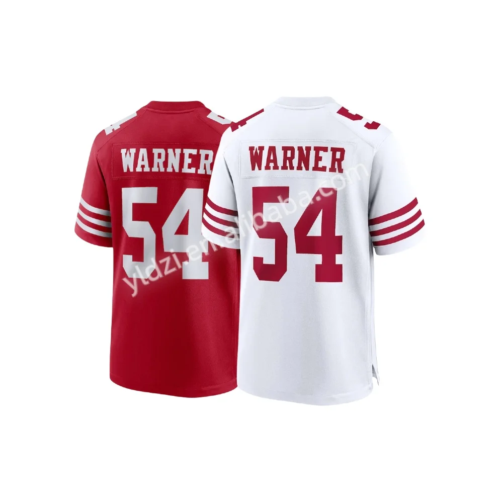 Лучшее качество #54 Fred Warner Вышивка Американский футбол Джерси