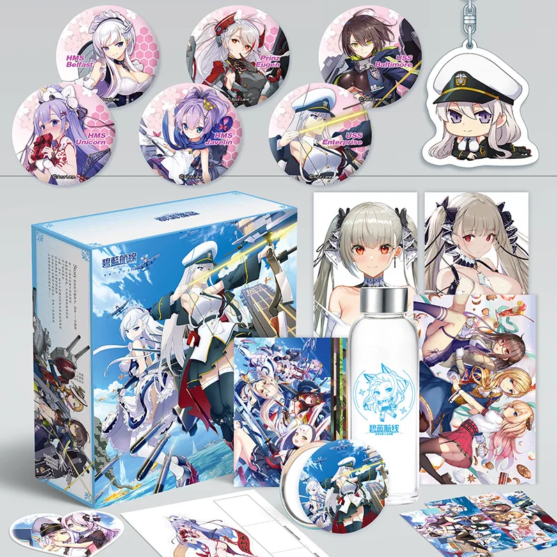 Anime Attack On Titan Demon Slayer Kakashi Keychain Poster Cup Brooch Cards Gift Box