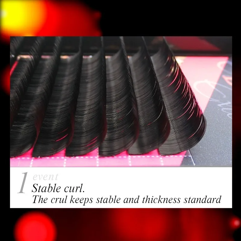 Free Sample Natural Soft custom made korea PBT fibre private label lash extension individual eyelash extension