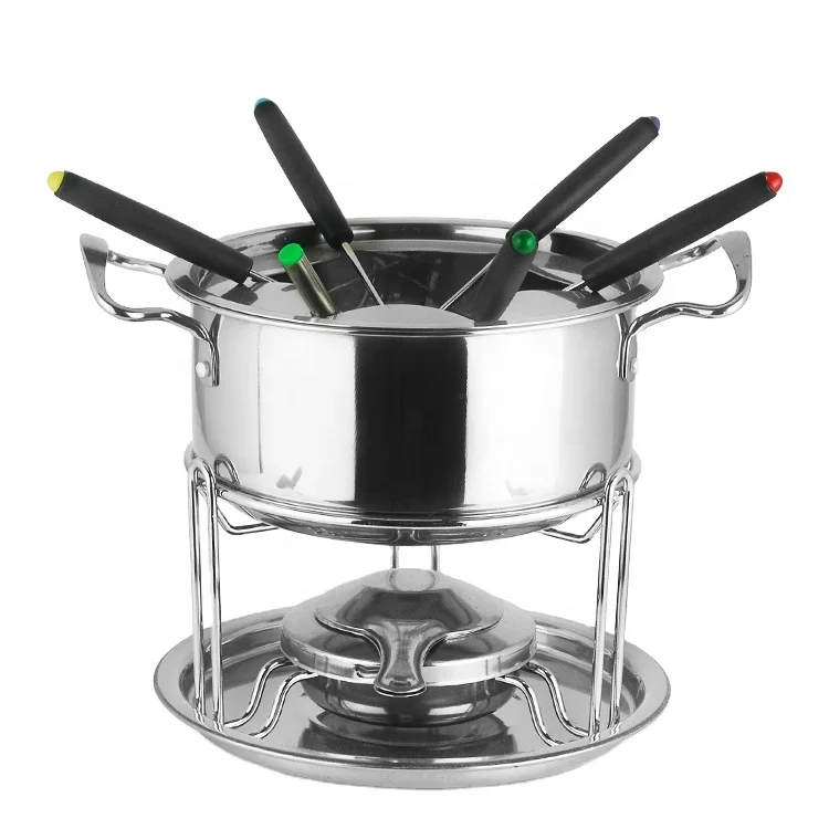 Stainless Steel Multi-person stove Self-service chocolate  cheese chocolate pot