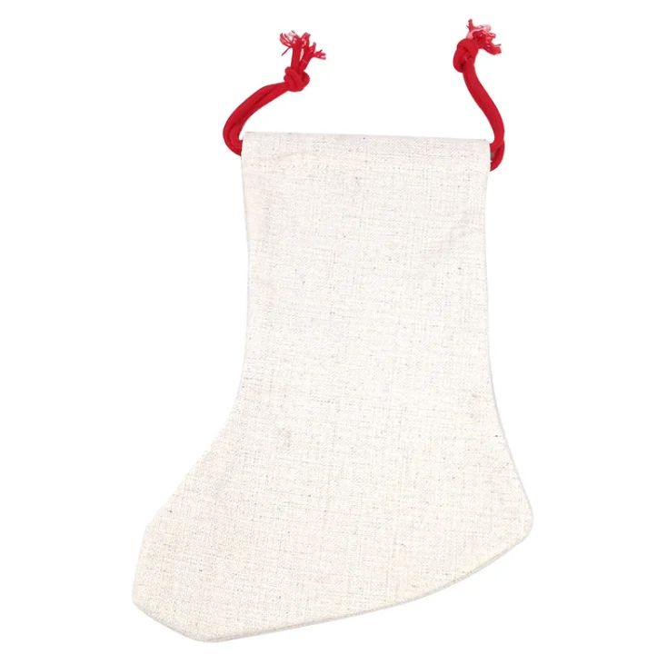 Yinsa SDW05 Custom Printable Blank Sublimation Blank With Colored Line Christmas Tree Hanging Stocking  Christmas Stocking