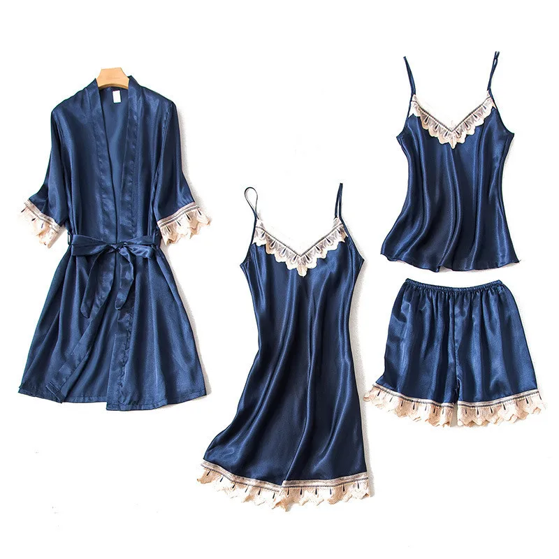 Pajamas women sleepwear wholesale chinese hot style silk pajamas women