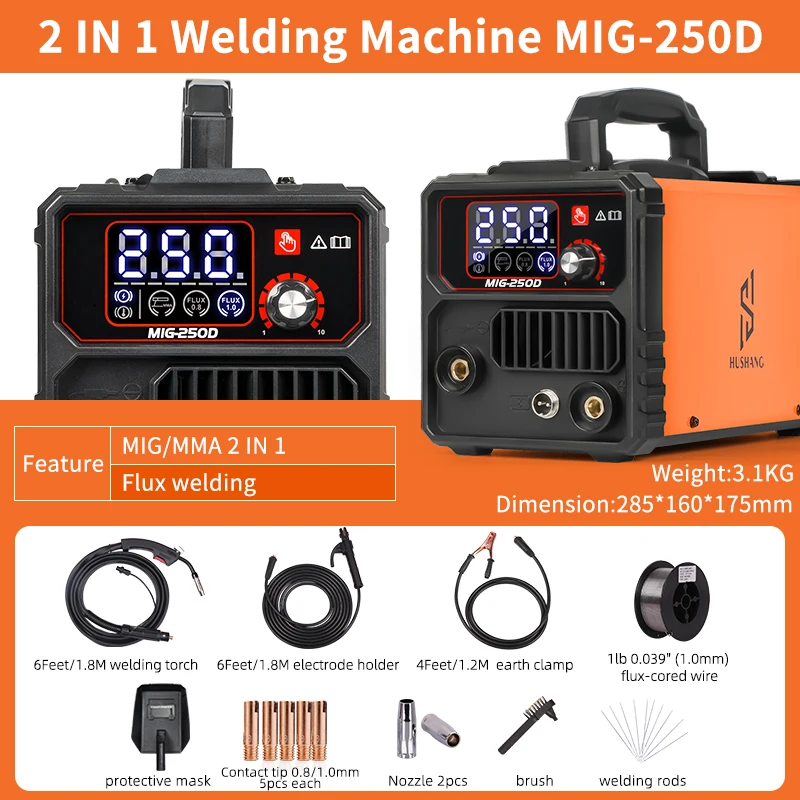 220V 120A Digital Electric MMA CO2 Gasless Flux Core MAG Welder Machine Maquina De Solda Mig Soldadura Mig Welding Without Gas
