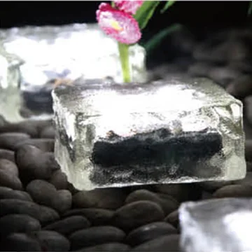 Водонепроницаемый наружный сад Подземный светодиодный кубический лед стеклянные блоки кирпич Солнечный