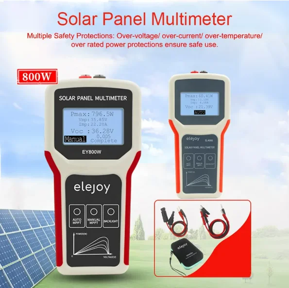 Latest Universal automatic EY800W LCD show Solar Panel MPPT Tester Photovoltaic Panel 800W Power Supply Digital Multimeter