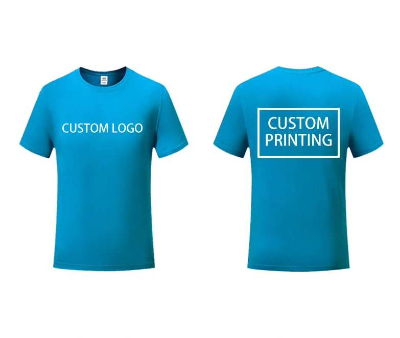 Wholesale 100% Cotton Blank Tshirt Plain Mens T Shirts Custom Printed Logo Plus Size Custom Men T-shirts