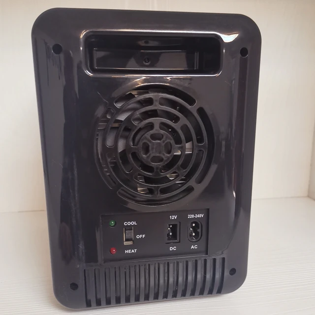 4L Black Paint Body  Black Glass Door Small Portable Fridge for Makeup Mini Fridge