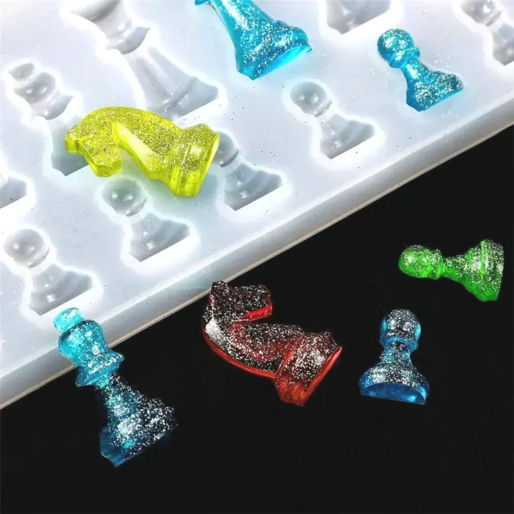 Homesun DIY Crafts 3 pack Crystal Epoxy International Chessboard Mold Silicone Resin Chess Molds
