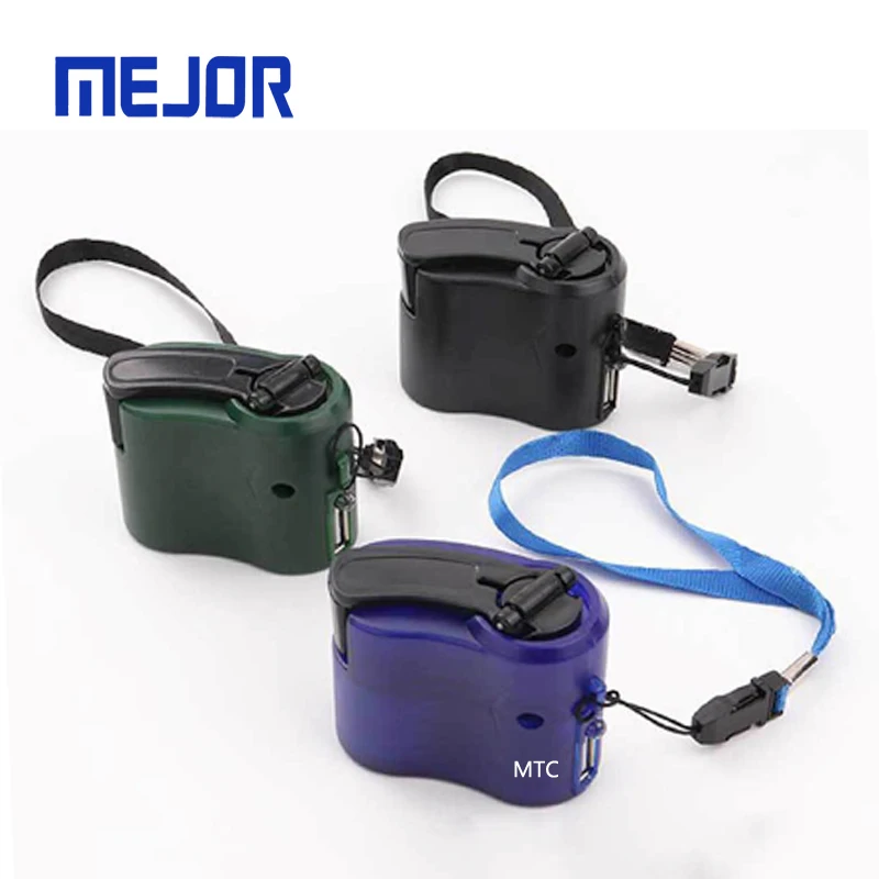 Hand Crank Charge mini portable Dynamo Charging Use disposable power bank USB Emergency charger
