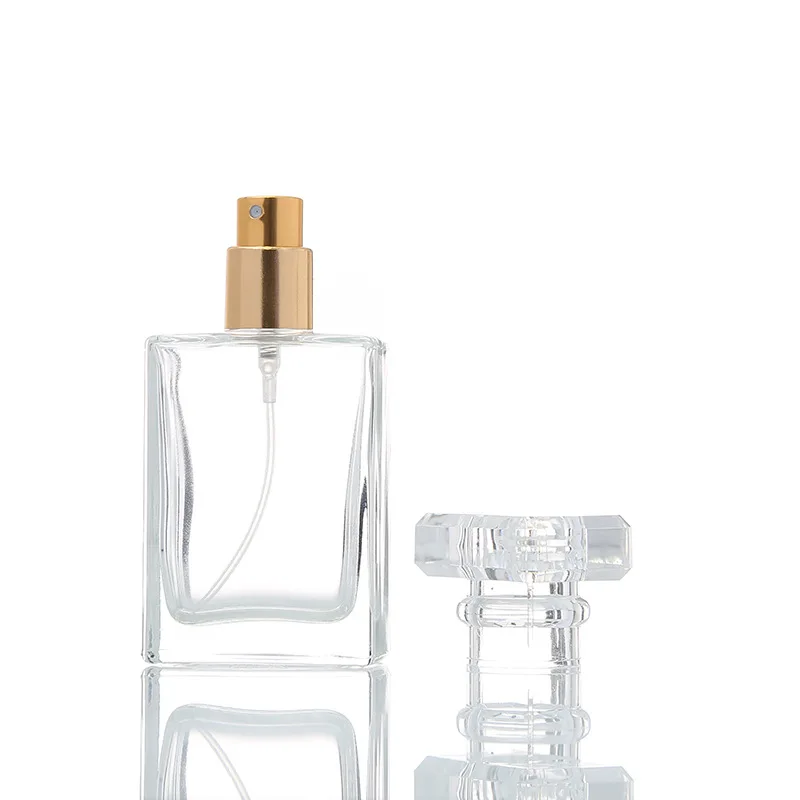 MUB hot selling Factory Price 30ml screw type transparent empty glass perfume bottle with fine mist T cap