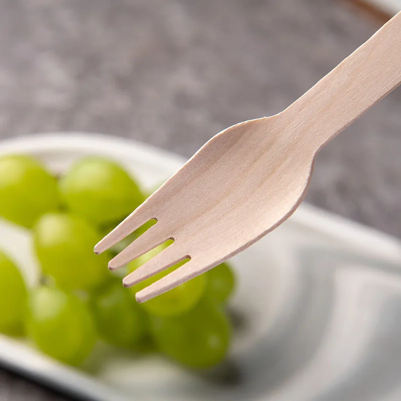Natural biodegradable bulk birch wood spoon/forks/knives disposable wooden cutlery