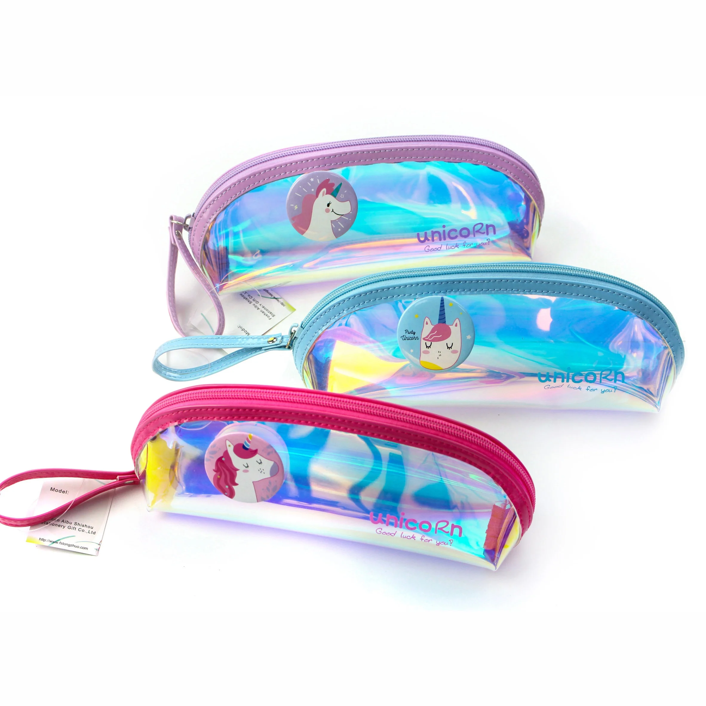 Cute unicorn pen case Cartoon student transparent pencil box Manufacturers custom   new pencil case