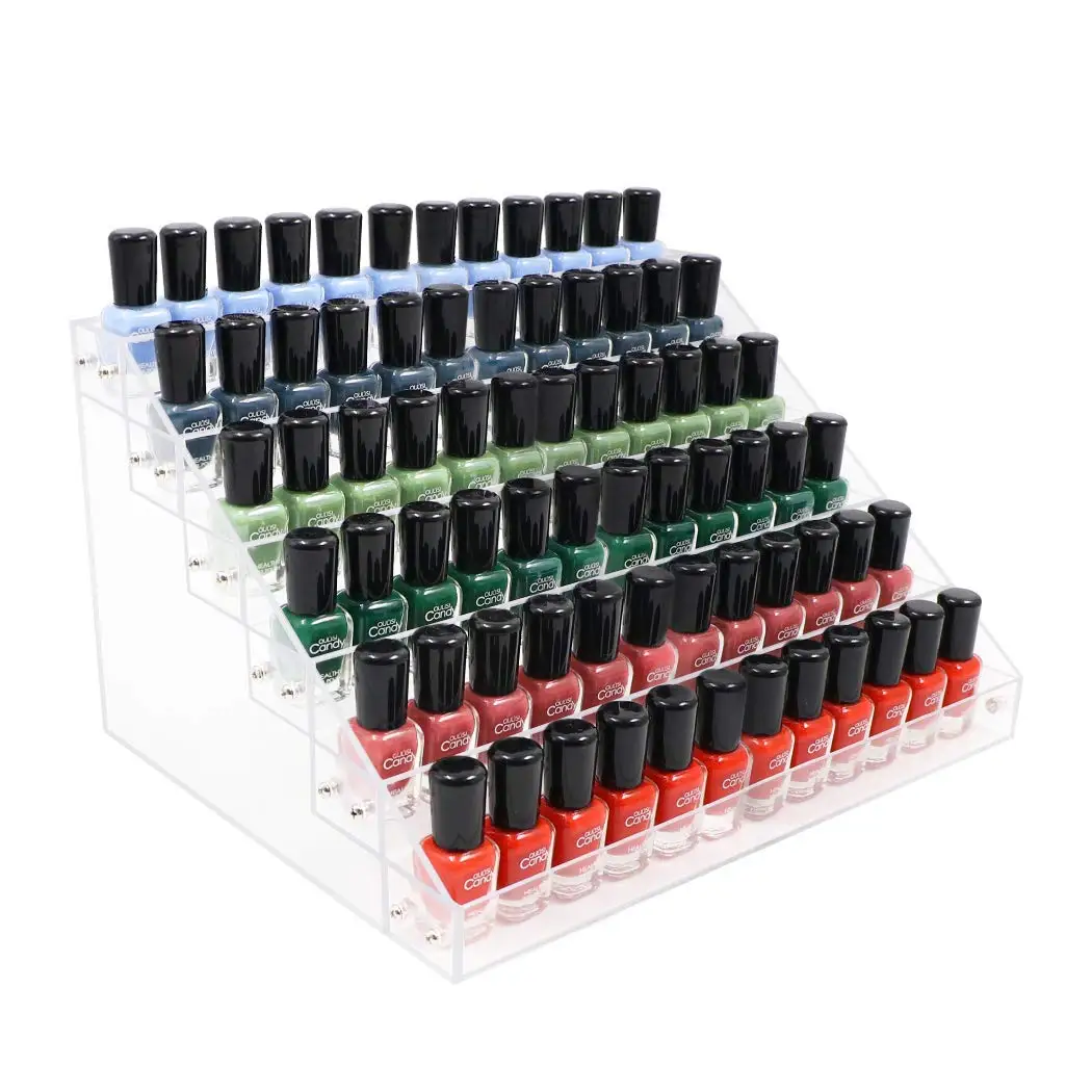Multi-layer Acrylic Beauty Makeup Nail Polish Storage Organizer Rack Display Holder