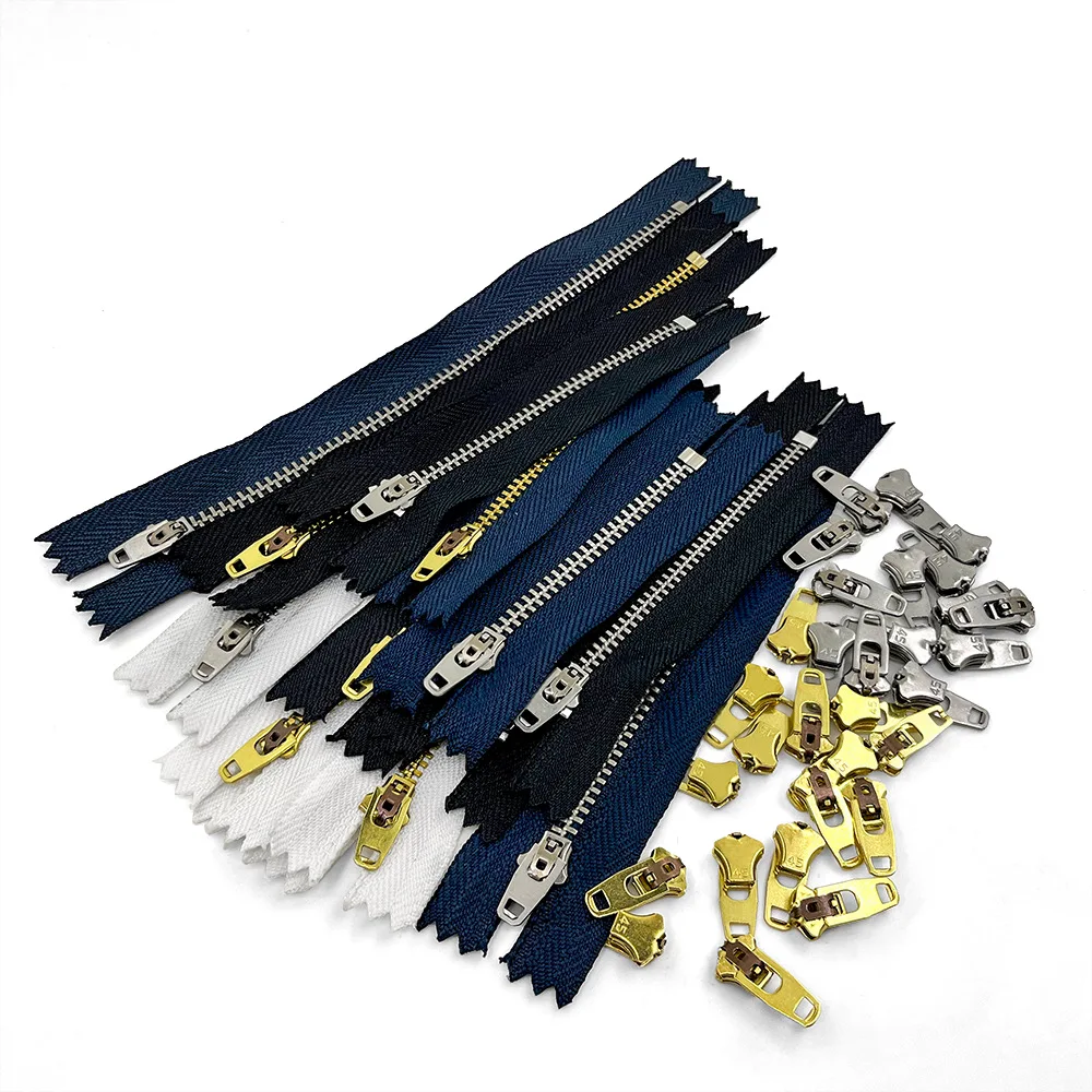 Factory Wholesale High Quality Custom Jeans Accessories 3# 4# 5# 8# 10# Close-End Metal Zipper for Garment