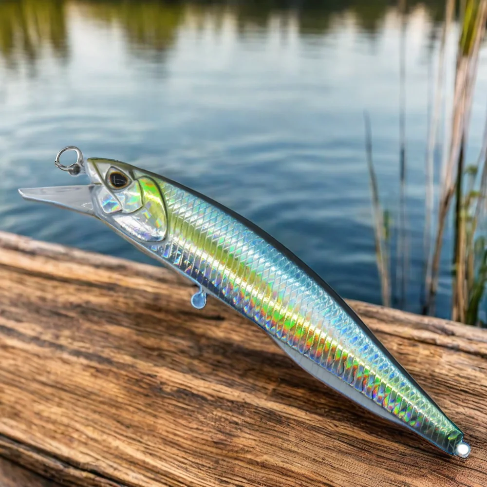 New 116mm 20g 3D Slow Diving Jerkbait Heavy Wobbler Saltwater Hard Fishing Lures Plug Minnow for River and Lake Fishing