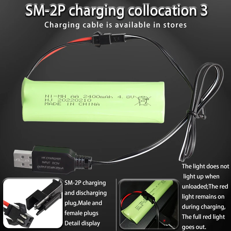 Factory 2400mAh cell pack 4.8v AA5 rechargeable battery truck electric toy off road 4x4 accessories electric car nimh batteries