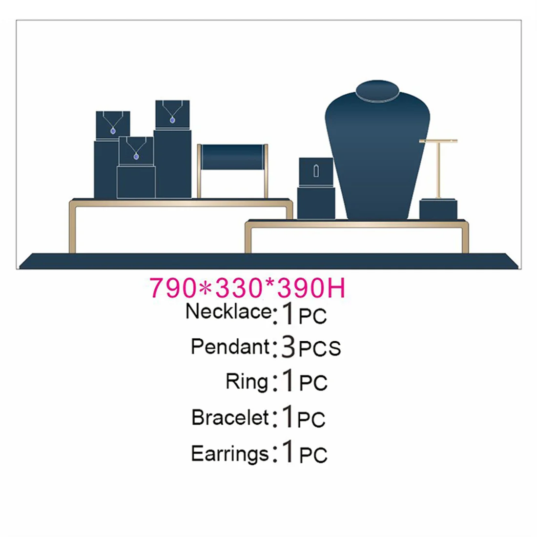 Earrings set rotating floor standing necklace wooden white holder displayer store jewelry display stand for jewelry