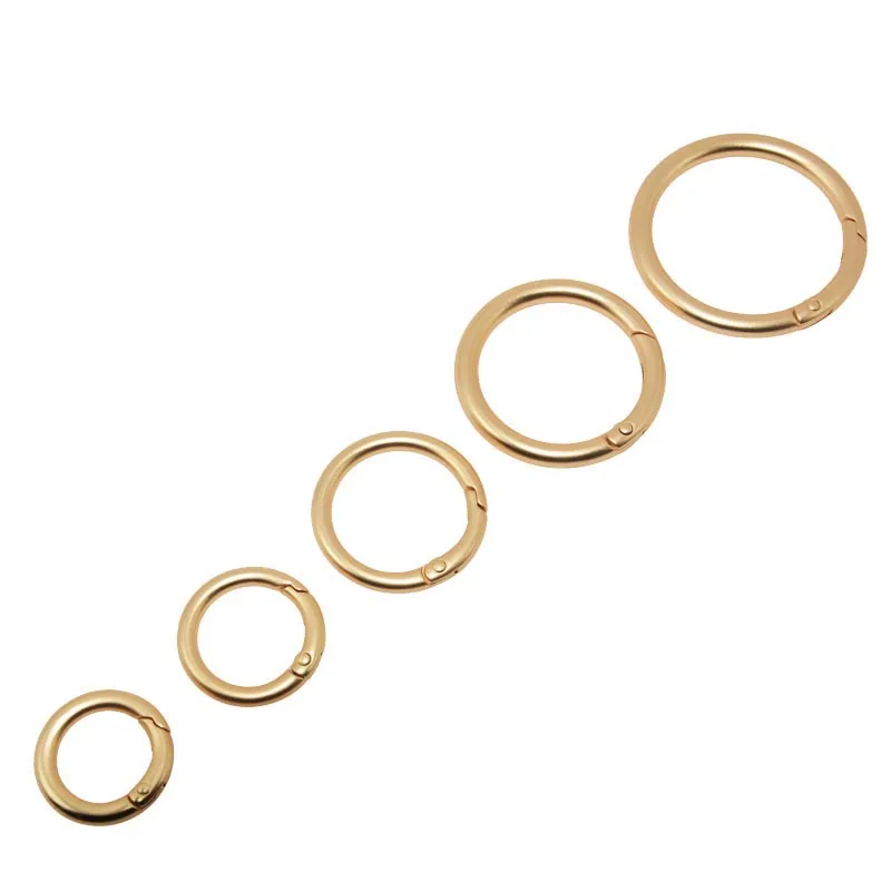 Spring Open Gate Ring O Ring All Size Available Carabiner Buckle Gold Custom Logo Zinc Alloy Handbag Eco-friendly