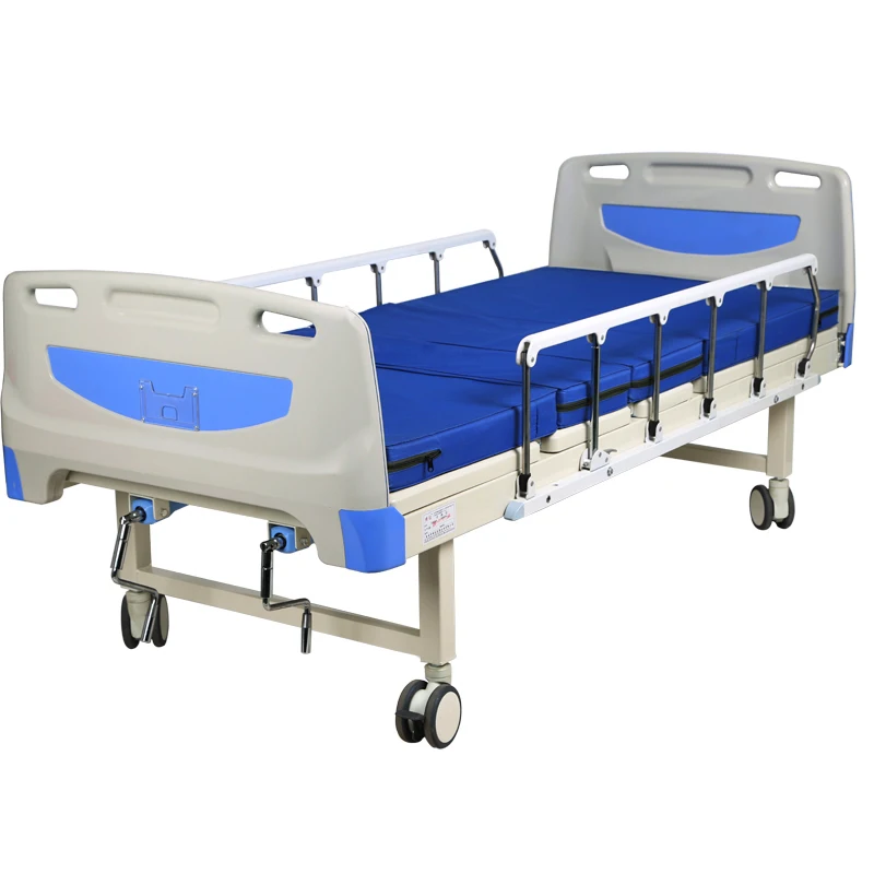 Bestseller Good Price Hospital Furniture Manufacturers Two Cranks Manual Medical Bed With 2 Functions