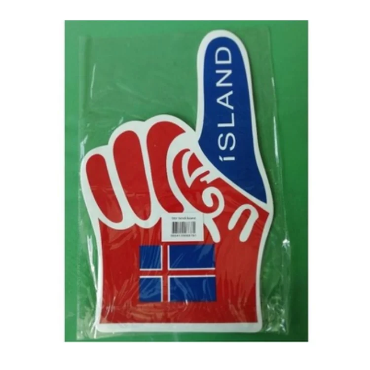 2023 custom Professional Big EVA/Sponge Foam Cheering no minimum Foam hand number one fan finger with Logo printing
