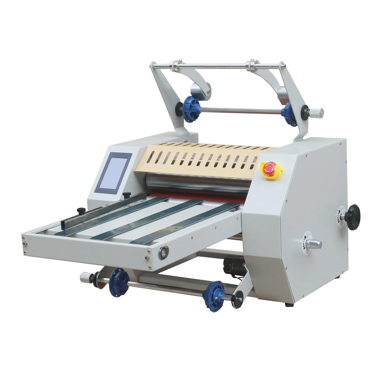DB-390 0il heating laminating machine Automatic Pneumatic Aluminum Plate Paste Film Laminating Machine