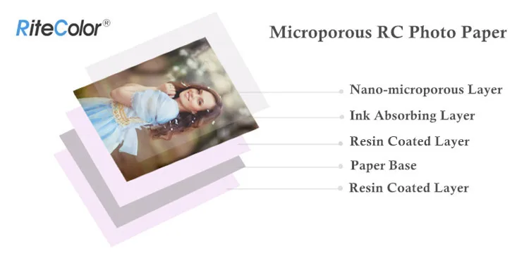 Doublesided inkjet luster rc A1 A2 A3 4R photo paper sheets