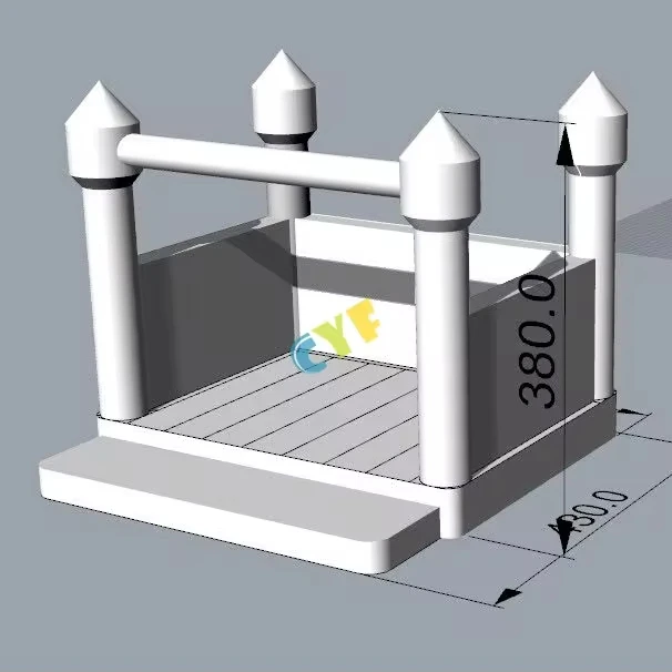 Mini Inflatable Bouncer Castle White Toddler Inflatable Bounce House With Ball Pit Pool