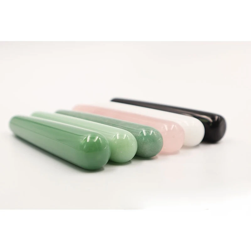 free sample Natural Rock Crystal Stone Gua Sha Massage Wand for Face Acupuncture Stick Point Acupressure