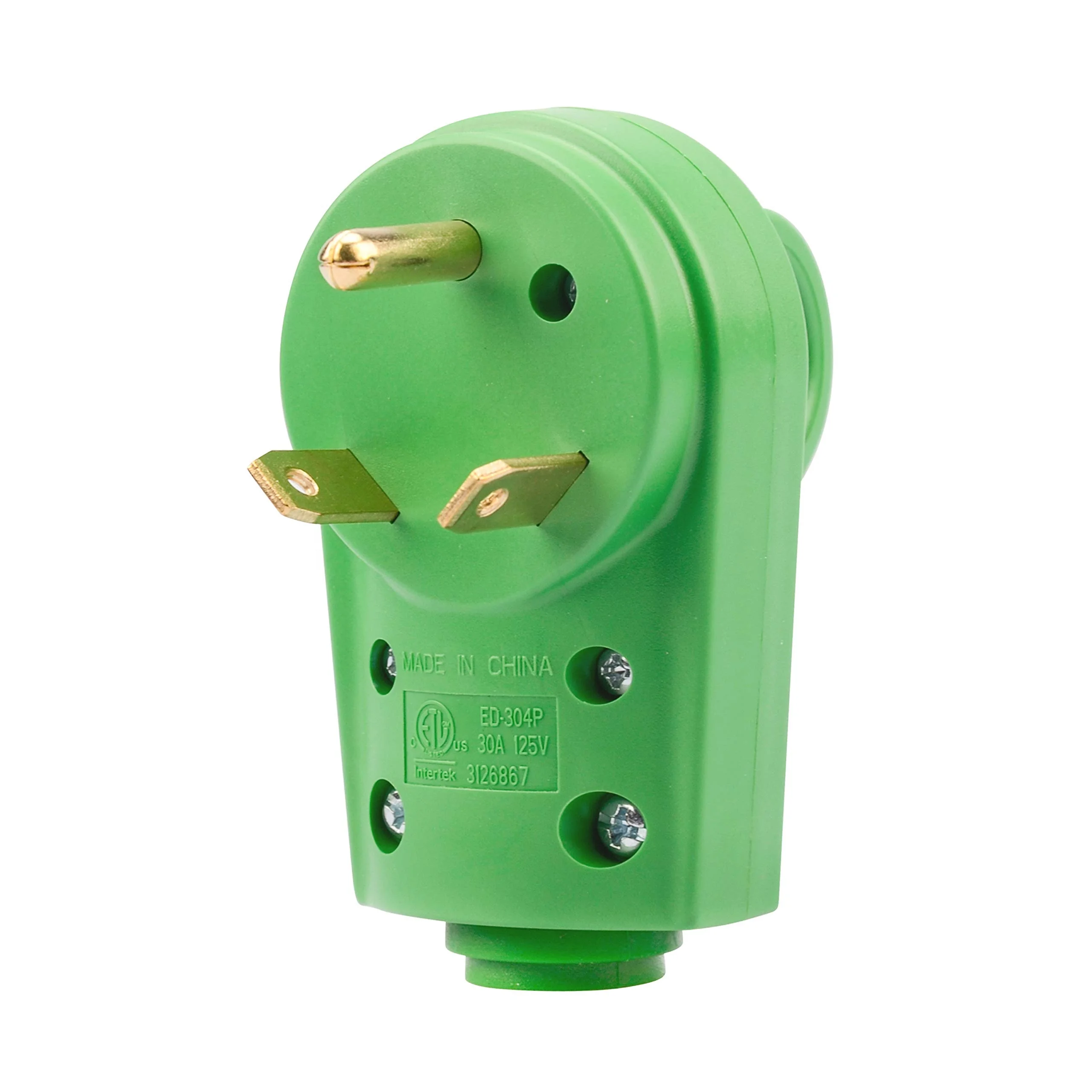 J01 30 Amp RV Plug RV Receptacle Camper Assembly Plug, NEMA TT-30 Replacement Male with Handle, 125V