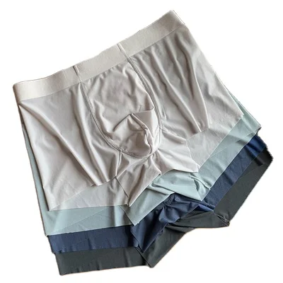 Мужское тонкое бесшовное нижнее белье Western New мужские боксеры без ощущения двухслойные сетчатые трусы-боксеры из модала с промежностью