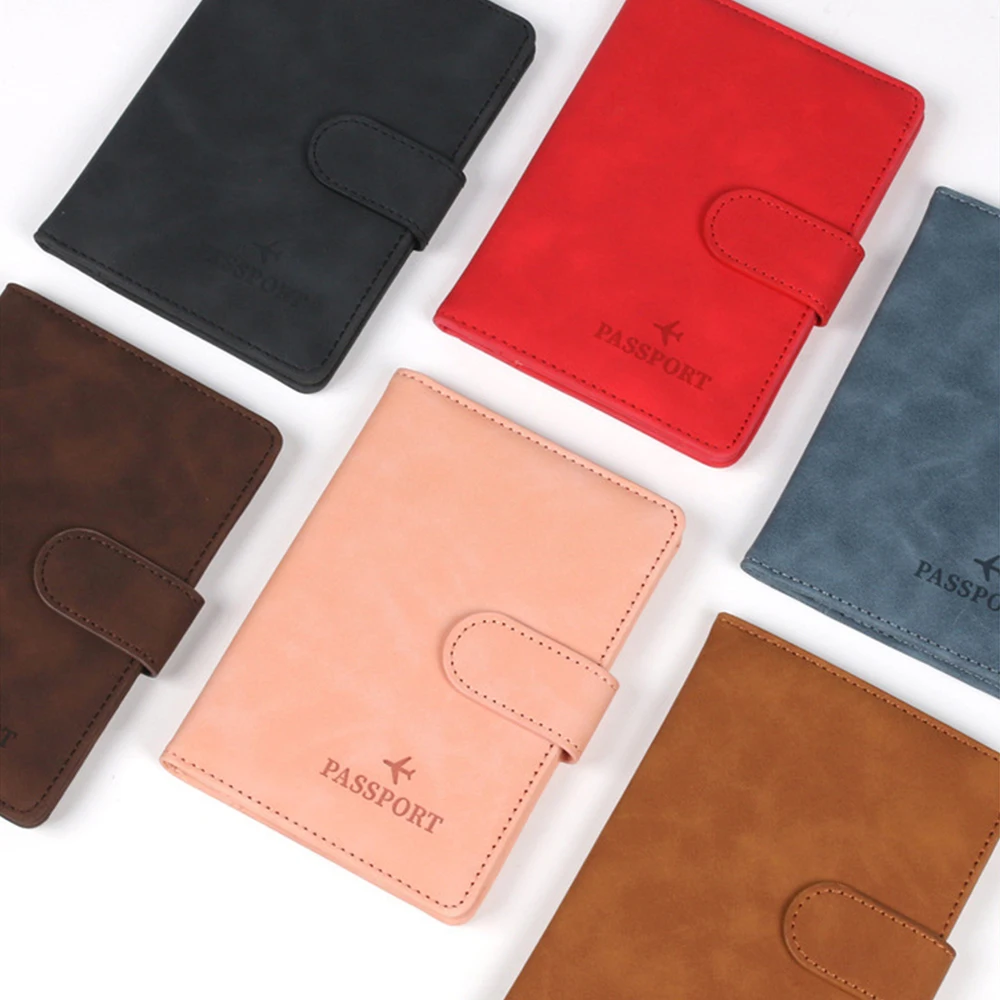 Portable Multi-functional  RFID Passport Cover Wholesale Travel Passport Wallet Synthetic PU Leather Passport Holder