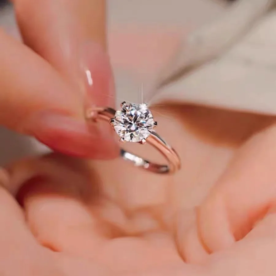 HQ GEMS IGI сертификат 0 5 Carat D VS1 VVS1 CVD HPHT бриллиантовое лабораторное кольцо с бриллиантами