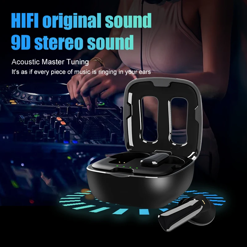 2022 New QCC3040 Gaming Headset APTX AAC Audio Decoding Earbuds 4mic Stereo Sound  Wireless Charging CVC8.1 ENC Earphones