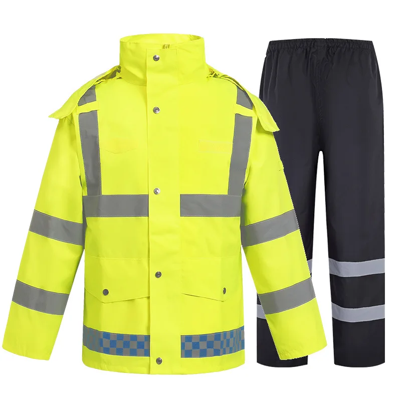 CE Certificated High Visibility Traffic Jacket Reflective Safety Jackets Wholesale Style Security Construction jacket set
