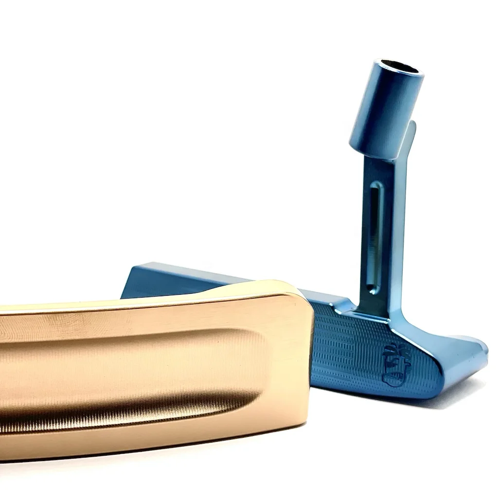 Popular USA Japan Corea Manufacturer factory customize logo cnc milled face Stainless Steel forged blue golf putter head set